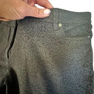 Eileen Fisher 20W Black Jacquard Slim Ankle Pants Stretch Minimalist Chic P15